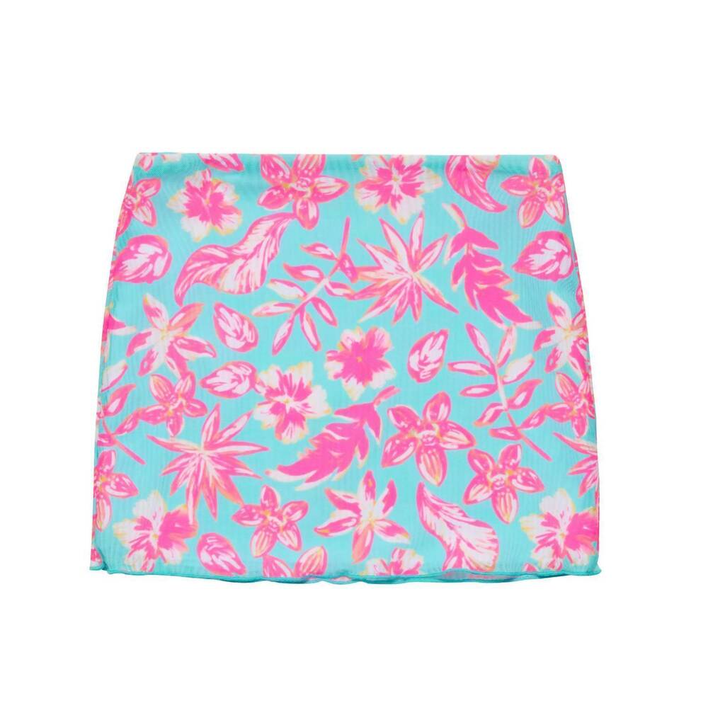 NEW SNAPPER ROCK girls tropical glow mini skirt in multicolor